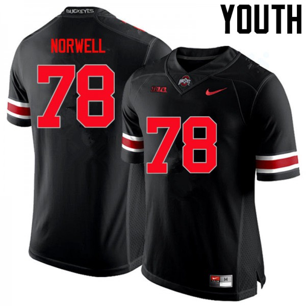 Ohio State Buckeyes #78 Andrew Norwell Youth College Jersey Black